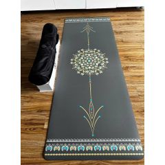 Thảm Yoga Cao Su Xơ Dừa Clover Dày 7mm Hoa Ngọc Bích - Chống Trượt, Siêu êm, Kèm Túi Đựng & Hộp Sang Trọng