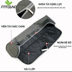 Túi Đựng Thảm Tập Yoga Cao Cấp HATHA YOGA - Chống Nước, Đầy Đủ Tiện Nghi, Độ Bền Cao - Màu Xám Sang Trọng