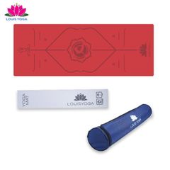 (TẶNG TÚI ) Thảm cao su tập yoga Louis Yoga phiên bản Basic định tuyến - Chất liệu cao su chống trơn trượt - LOUISYOGA