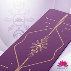 Thảm Tập Yoga Louis Moon - Cao Su Tự Nhiên Dày 4.5mm Với Thiết Kế Định Tuyến Sang Trọng - Bao Gồm Túi Đựng Chống Nước