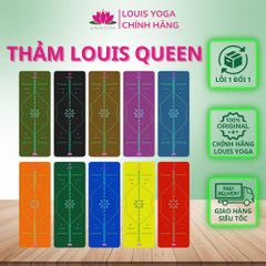 Thảm yoga chống trượt cao cấp Louis Yoga chất liệu cao su tự nhiên có đường định tuyến Louis Queen
