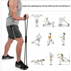 Dây Kéo Đàn Hồi Tập Thể Lực Vòng Số 8 - Kháng Lực Tập Gym, Yoga, Cardio, Dụng Cụ Tập Tại Nhà, Du Lịch