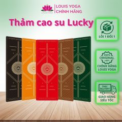 Thảm cao su tập yoga Louis phiên bản Lucky định tuyến Chất liệu cao su non chống trơn, chống trượt, độ đàn hồi cao