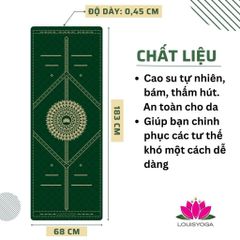 Thảm cao su tập yoga Louis phiên bản Lucky định tuyến Chất liệu cao su non chống trơn, chống trượt, độ đàn hồi cao