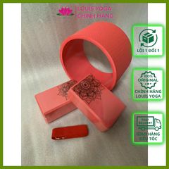 Combo vòng yoga bản to 20cm, gạch tập yoga , dây hỗ trợ tập yoga