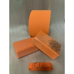 Combo vòng yoga bản to 20cm, gạch tập yoga , dây hỗ trợ tập yoga