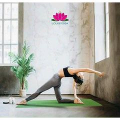 Thảm yoga du lịch louis yoga, khăn trải thảm 2 trong 1 cao cấp chống trơn trượt tặng kèm túi
