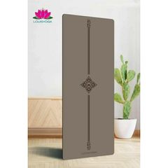 Thảm yoga du lịch louis yoga, khăn trải thảm 2 trong 1 cao cấp chống trơn trượt tặng kèm túi