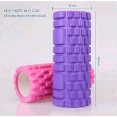 Con lăn massage Yoga Foam Roller - Thiết bị tập thể dục giảm đau cơ, hỗ trợ lưu thông máu, siêu bền, chất liệu EVA an toàn