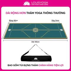 Thảm tập Yoga cao su cao cấp hãng Louis Yoga có định tuyến - Chống trơn, thấm mồ hôi, bám tốt - phiên bản Nature