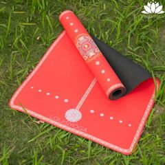 Thảm tập Yoga cao su cao cấp hãng Louis Yoga có định tuyến - Chống trơn, thấm mồ hôi, bám tốt - phiên bản Nature