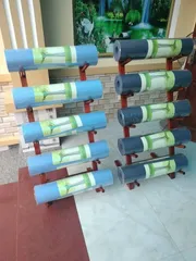 Kệ Gỗ Treo Thảm Yoga Đa Năng 5 hoặc 10 Tầng - Tiết Kiệm Không Gian, Chắc Chắn, Phù Hợp Với Phòng Tập và Nhà Ở