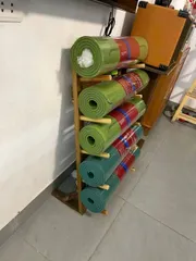Kệ Gỗ Treo Thảm Yoga Đa Năng 5 hoặc 10 Tầng - Tiết Kiệm Không Gian, Chắc Chắn, Phù Hợp Với Phòng Tập và Nhà Ở