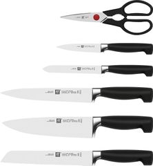 Bộ Dao Zwilling Four Star 7 Món - Dao Bếp Chuyên Nghiệp Tự Mài, Chất Lượng Cao Từ Đức, Bộ Dụng Cụ Nhà Bếp Đa Năng