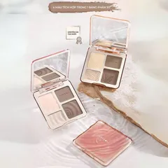 JudyDoll Bảng Phấn Bắt Sáng & Tạo Khối 4 Màu Tự Nhiên 9g - Phấn Trang Điểm Lâu Trôi, Định Hình Gương Mặt Rạng Rỡ
