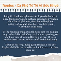 Cà Phê Robusta Nguyên Chất Rang Mộc Roplus - Hương Vị Chocolate, Caramel - Phù Hợp Pha Phin, Máy - Hàng Chất Lượng Cao