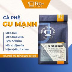 Combo 1kg Cafe Gu Mạnh Roplus + Phin Nhôm Anode - Hương Thơm Quyến Rũ, Đậm Đà Robusta & Arabica - Quà Tặng Tặng Bình Thường