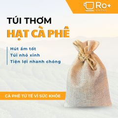 Túi Thơm Cà Phê ROPLUS - Hạt Mộc Nguyên Chất Khử Mùi Xe Ô Tô và Phòng Ngủ - Hương Thơm Tự Nhiên Dịu Êm