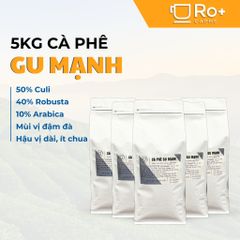 Cà phê Gu Mạnh Roplus 5KG Nguyên Chất Rang Mộc - Hương Đắng Thơm Đậm Đà, Pha Phin và Pha Máy, Quà Tặng Tuyệt Vời