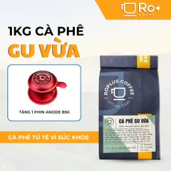 Combo 1kg Cà Phê Gu Vừa 100% Nguyên Chất + Phin Nhôm Anode - Hương Vị Đậm Đà, Tuyệt Hảo Cho Những Ly Cà Phê Truyền Thống
