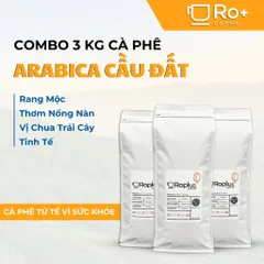 Cà phê Arabica Cầu Đất Nguyên Chất Rang Mộc 3 KG - Pha Phin & Pha Máy Cold Brew, Hương Vị Tươi Nguyên Bản, Không Phụ Gia