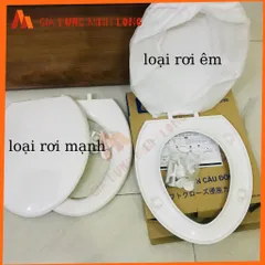 Nắp Bồn Cầu Rơi êm Tự Động - Nhựa Cao Cấp Trắng, Dễ Lắp Đặt, Phù Hợp Với Nhiều Loại Bồn Cầu Tại Nhà