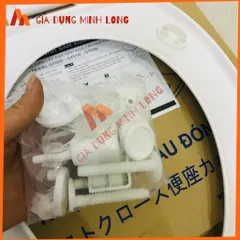 Nắp Bồn Cầu Rơi êm Tự Động - Nhựa Cao Cấp Trắng, Dễ Lắp Đặt, Phù Hợp Với Nhiều Loại Bồn Cầu Tại Nhà