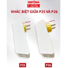 Ổ chia điện đa năng SOPOKA P25-P25X 5 lỗ xoay 90 độ, 2500W, thiết kế góc hẹp, nhựa ABS chống va đập - Tiện ích cho gia đình