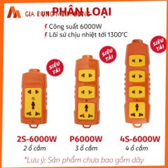 Ổ Cắm Điện SOPOKA 6000W Lõi Sứ Chống Cháy An Toàn - Thiết Kế Đẹp, Chịu Tải 3 Nồi Lẩu, Bảo Hành 02 Năm