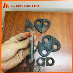 Cặp Tai Khóa Cửa Xếp Trái Tim Bằng Sắt - Bát Khóa Siêu Dày Bảo Vệ Cửa Vững Chắc - Dụng Cụ Tiện Ích Bán Theo Cặp