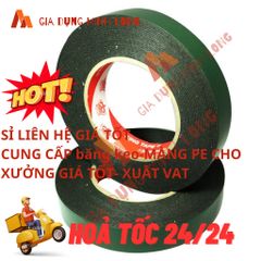 Băng keo hai mặt xốp xanh 1F5-2F4 - Keo dính siêu mạnh cho mọi bề mặt - Dụng cụ tiện ích cao cấp Việt Nam