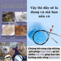 Dây Thông Tắc Cống Lò Xo 3A GQ - Dụng Cụ Thông Tắc Đường Ống Nhanh Chóng, Tiện Lợi, Không Gây Ô Nhiễm