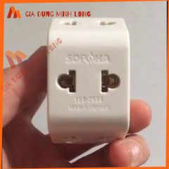 Đầu Nối Chia Điện SOPOKA P12 - Đầu Chia 3 Cổng Chịu Tải 2200W, Nhựa ABS Chống Va Đập, Thiết Kế Xoay 90 Độ, An Toàn và Tin Cậy