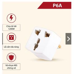 Đầu Nối Chia Điện SOPOKA P12 - Đầu Chia 3 Cổng Chịu Tải 2200W, Nhựa ABS Chống Va Đập, Thiết Kế Xoay 90 Độ, An Toàn và Tin Cậy