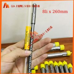 Mũi Khoan Bê Tông WAVES 4 Cạnh Chuôi Lục Giác Đủ Kích Thước 8-16mm, Dùng Cho Khoan Tường Gạch, Thép Bền Chất ủng Hộ Tốc Độ Nhanh