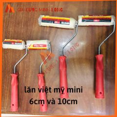 Lô Lăn Sơn Mini Việt Mỹ 6cm và 10cm - Dụng Cụ Sơn Tiện Lợi Cho Tường Và Không Gian Khó Tiếp Cận