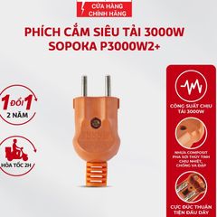 Phích Cắm Siêu Chịu Tải SOPOKA P3000W - Phích Đực Cao Cấp, Chống Rò Rỉ Điện, Chịu Nhiệt và Va Đập - Lý Tưởng Cho Công Trình