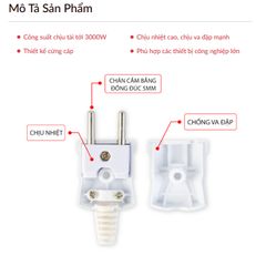 Phích Cắm Siêu Chịu Tải SOPOKA P3000W - Phích Đực Cao Cấp, Chống Rò Rỉ Điện, Chịu Nhiệt và Va Đập - Lý Tưởng Cho Công Trình