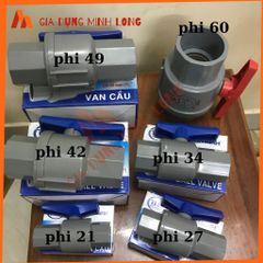 Van Khóa Nước Bình Minh PVC Phi 21-60 - Hàng Chính Hãng Chất Lượng Cao, Bền Bỉ Chịu Hóa Chất, Thích Hợp Để Ngoài Trời