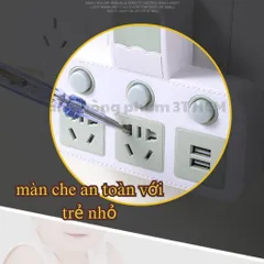 Ổ Cắm Chia Điện Đa Năng Thông Minh 2500W Có Đèn Ngủ & Công Tắc Riêng Từng Ổ - Ổ Điện USB Sạc 2-3-4 Chân Dùng Tại Nhà