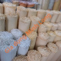 Lưới Mây Mắt Cáo Nhựa Giả Mây Indo Siêu Bền - Trang Trí Quán Cà Phê, Nhà Hàng, Vintage, Tropical - Khổ 50cm, 60cm, 70cm, 80cm, 90cm