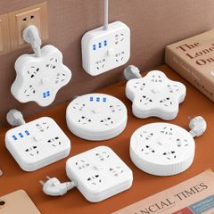 Ổ Cắm Điện Đa Năng Thông Minh 3 Cổng USB 5V - Công Suất 2500W, Chống Cháy Nổ, Thiết Kế An Toàn Tiện Lợi Cho Mọi Gia Đình