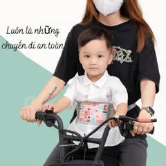 Đai Đi Xe Máy An Toàn Địu Em Bé - Đai Lưng Phản Quang Cho Bé Ngồi Trước Sau, Dành Cho Trẻ Từ 1-10 Tuổi, Giúp Bố Mẹ Yên Tâm Khi Chở Bé