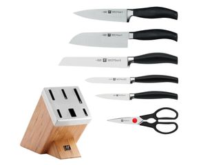 Bộ Dao Tự Mài Zwilling Five Star - Bộ Dụng Cụ Nhà Bếp Chuyên Nghiệp Với Đế Tre Tự Nhiên và Công Nghệ Mài Sắc Tự Động