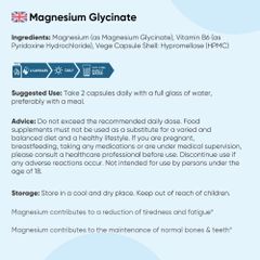 Viên Uống Magnesium Bisglycinate 200mg & Vitamin B6 WeightWorld - Tăng Cường Trí Nhớ & Giảm Căng Thẳng - Hộp 180 Viên Nhộng Vegan