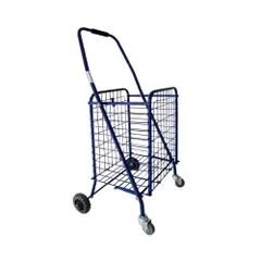 Xe Kéo Đi Chợ Handomart Tienich168 TI74 - Xe 4 Bánh Gấp Gọn Thoải Mái, Màu Xanh, Giỏ Rộng, Dễ Dàng Di Chuyển