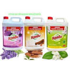 Nước Thơm Lau Sàn Nhà Hando 5L - Hương Quế Chiết Xuất Tự Nhiên, An Toàn cho Gia Đình, Diệt Vi Khuẩn, Thơm Mát Lâu Dài