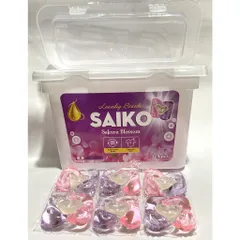 Viên Giặt Siêu Đậm Đặc SAIKO 25 Viên Hương Sakura - Giặt Xả, Lưu Hương, Tiện Lợi Cho Gia Đình Bận Rộn