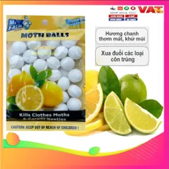 Túi Thơm Long Não Mr.Fresh Hương Chanh 120g - Khử Mùi Hiệu Quả, Đuổi Gián Thích Hợp cho Tủ Quần Áo và Nhà Vệ Sinh