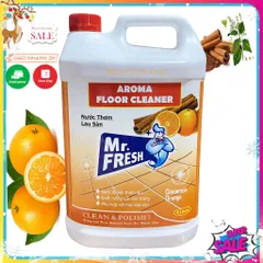 Nước Thơm Lau Sàn Mr.Fresh 5L Hương Cam Quế - Tẩy Rửa An Toàn, Diệt Khuẩn, Hương Thơm Thiên Nhiên Duy Trì Không Gian Sạch Sẽ